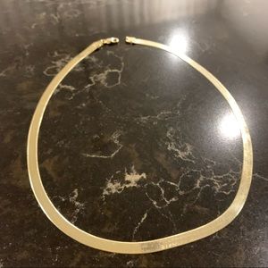 16po herringbone/ snake solid gold necklace 10k brand new